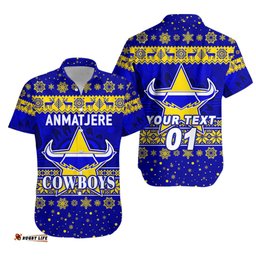 Custom Personalised Anmatjere Cowboys Football Club Hawaiian Shirt Christmas Simple Style