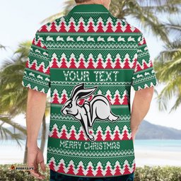 Personalised Rabbitohs Rugby Hawaiian Shirt Christmas Simple Vibe