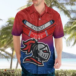 Custom Knights Permier Hawaiian Shirt NRL Mascot with Aboriginal