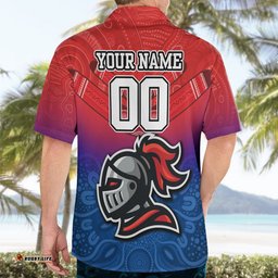 Custom Knights Permier Hawaiian Shirt NRL Mascot with Aboriginal