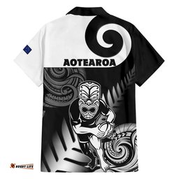 New Zealand Silver Fern Rugby Hawaiian Shirt Go Champions NZ All Black Maori Koru