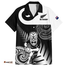 New Zealand Silver Fern Rugby Hawaiian Shirt Go Champions NZ All Black Maori Koru