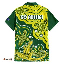 Australia Cricket Hawaiian Shirt Go Aussie World Cup Aboriginal Style Unique