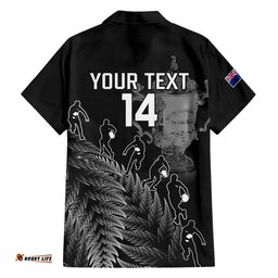 Custom New Zealand Silver Fern Rugby Hawaiian Shirt All Black Go Champions With Trophy Proud