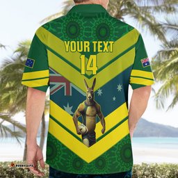 Custom Australia Rugby Hawaiian Shirt Pacific Go Aussie Kangaroos