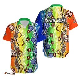 Custom Personalised NAIDOC Aboriginal Lizard And Turtle Hawaiian Shirt