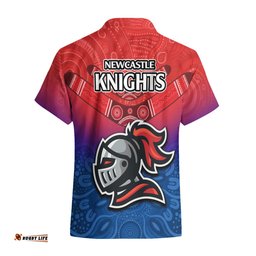 Knights Permier Hawaiian Shirt NRL Mascot with Aboriginal