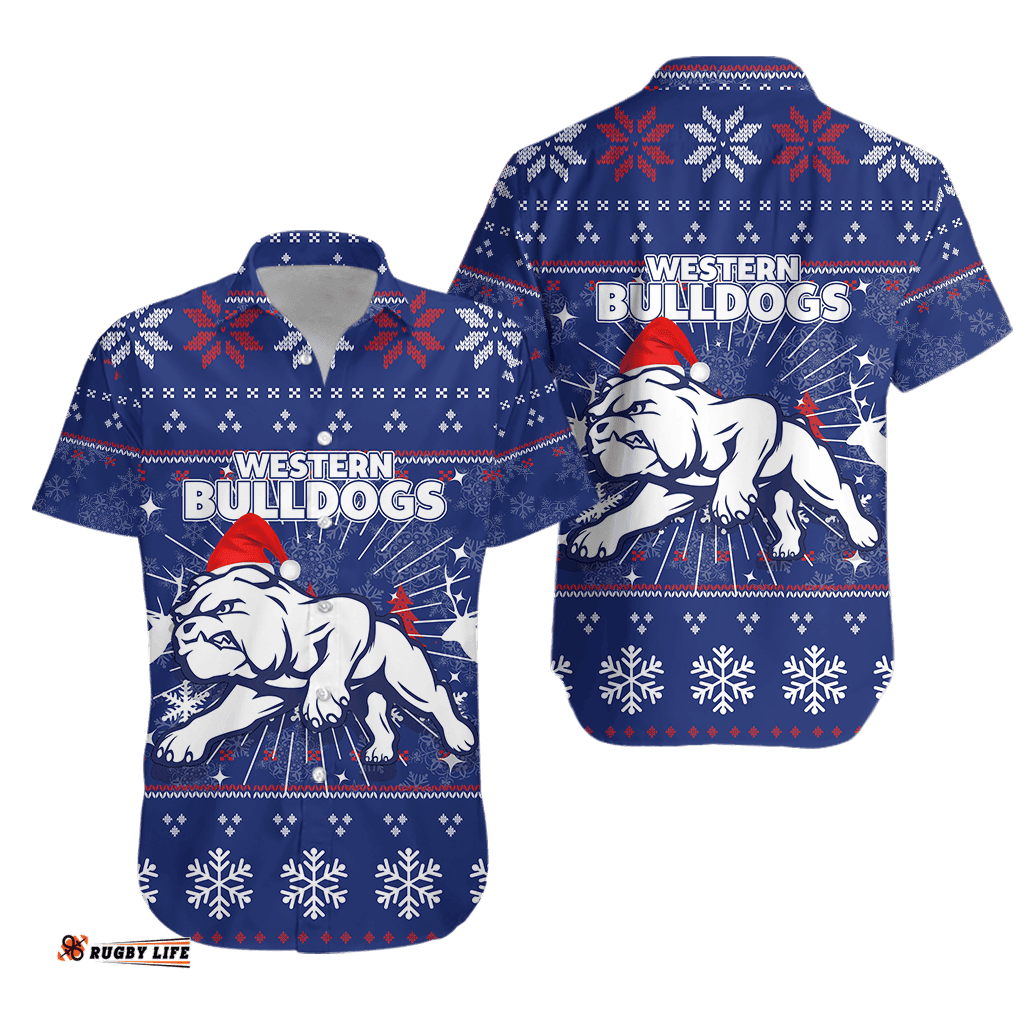 Western Bulldogs Hawaiian Shirt Christmas Ugly Style