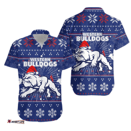 Western Bulldogs Hawaiian Shirt Christmas Ugly Style