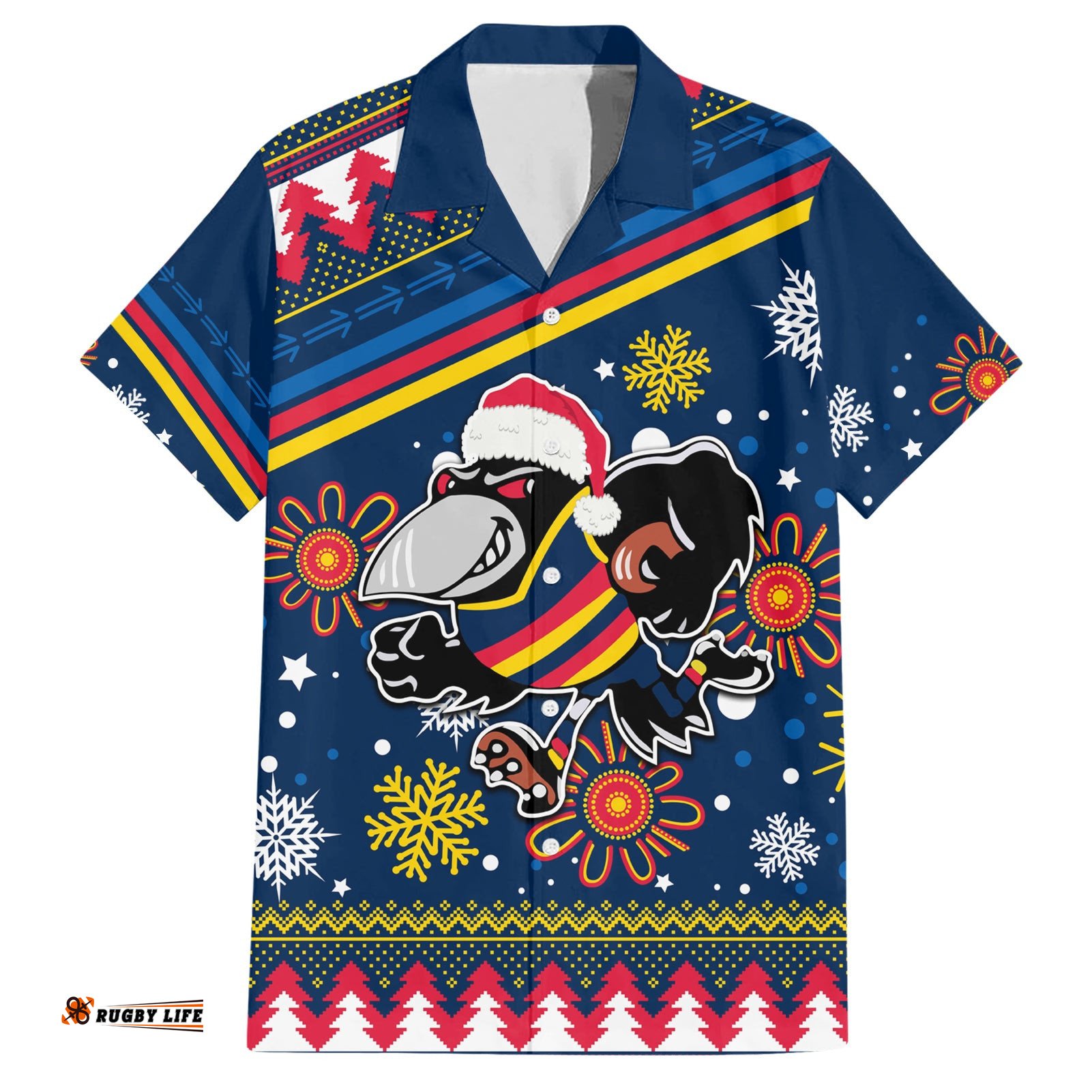 Custom Crows Football Hawaiian Shirt Christmas Vibe