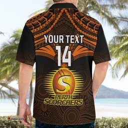 Custom Perth Scorchers Cricket Hawaiian Shirt Unique Indigenous Art Mix Polynesian Pattern