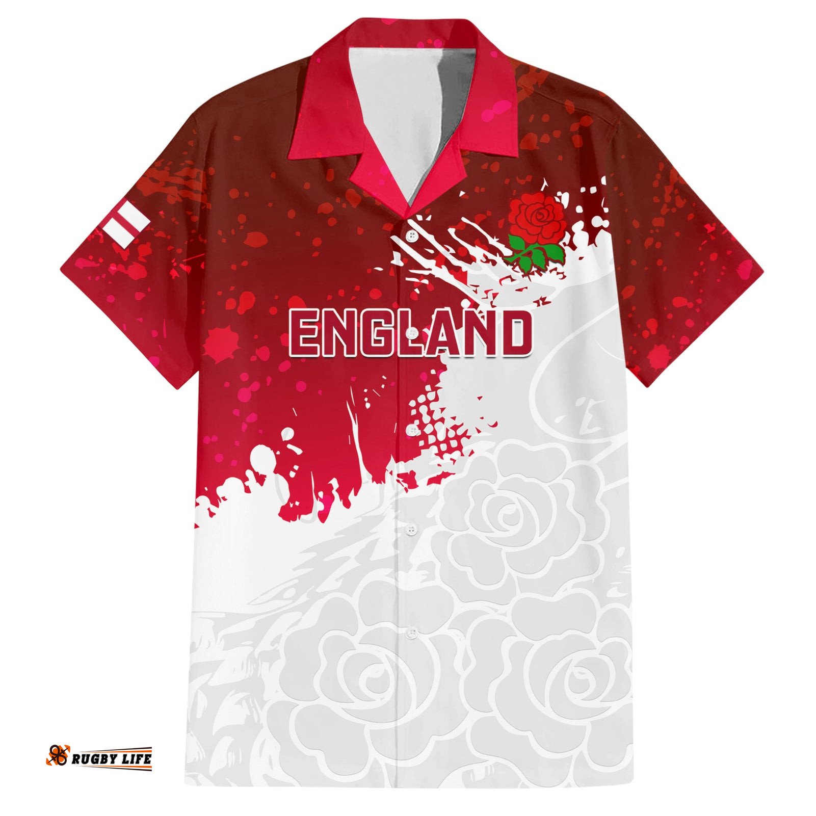 England Rugby Hawaiian Shirt Go Champions World Cup Red Rose