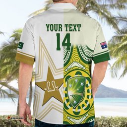 Custom Australia And Pakistan Cricket Hawaiian Shirt Boxing Day Test Aussie With Shaheens