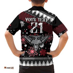 Custom Bombers Football Hawaiian Shirt Christmas Vibe
