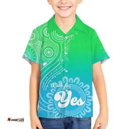 Australia Walk For Yes Hawaiian Shirt Indigenous Voice Aboriginal Green Vibe