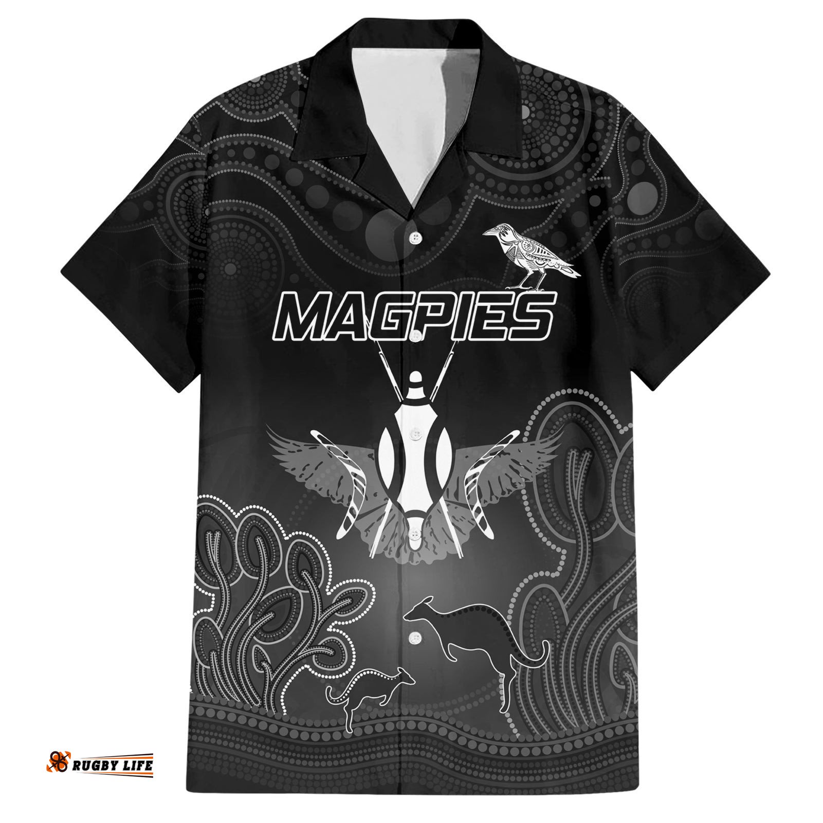 Collingwood Football Hawaiian Shirt Magpies The Starry Night Indigenous