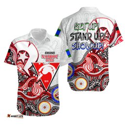 Swans Australian Football Hawaiian Shirt NAIDOC Patterns