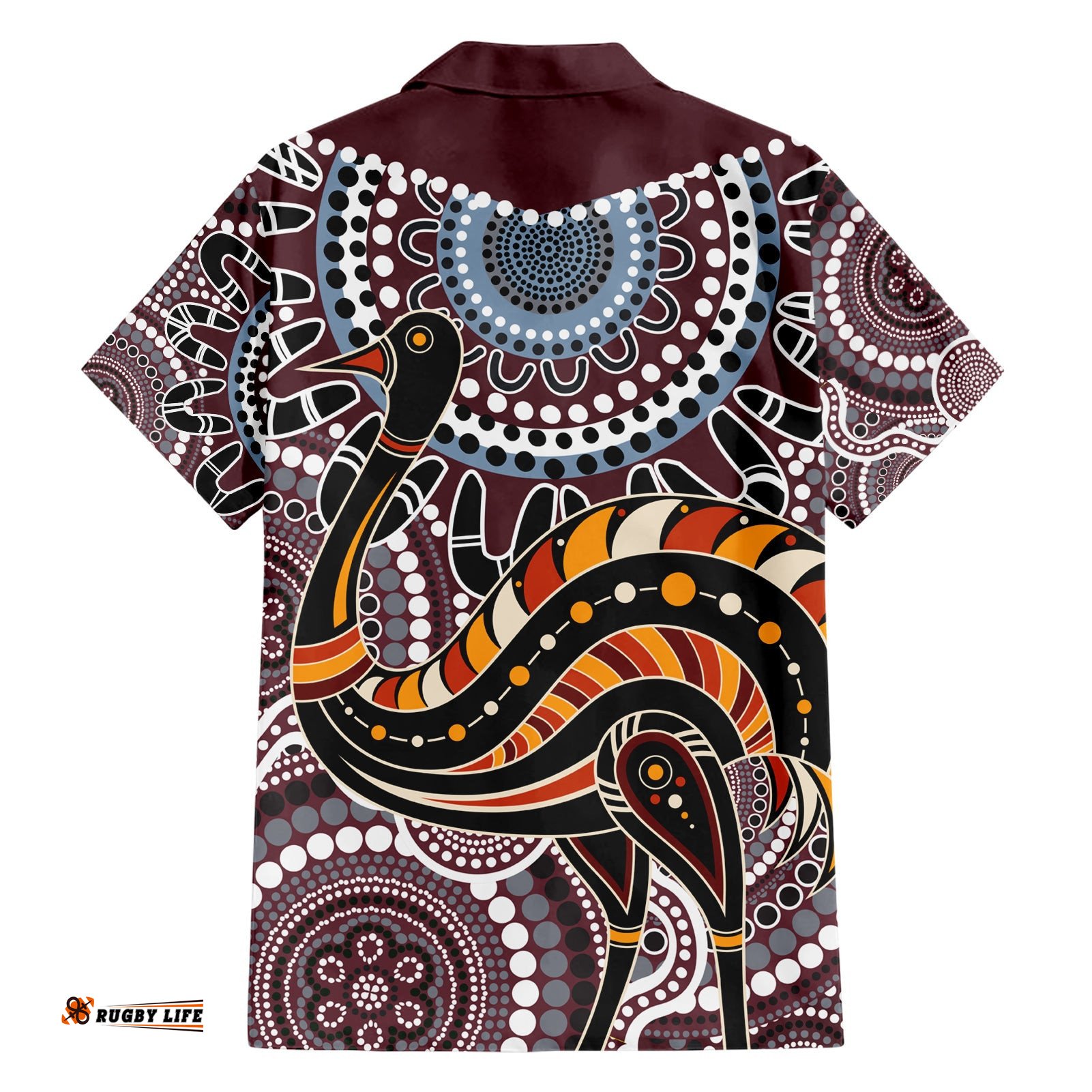 Aboriginal Pattern Bird Hawaiian Shirt