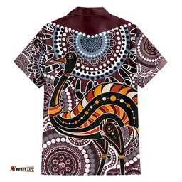 Aboriginal Pattern Bird Hawaiian Shirt