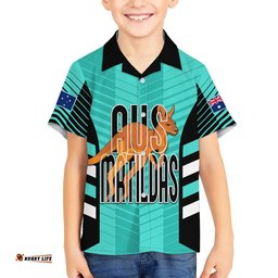 Custom Australia Soccer Hawaiian Shirt Go Matildas Dynamic Turquoise