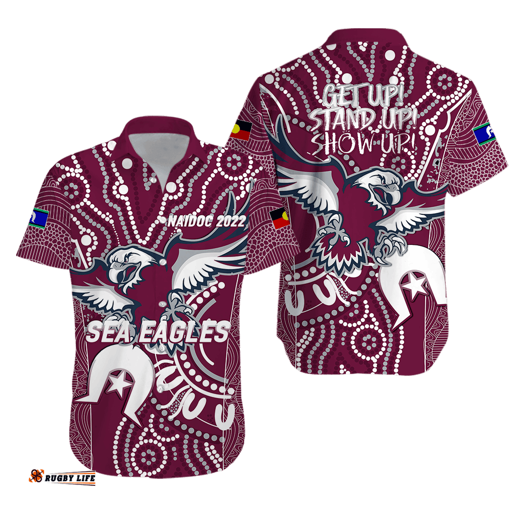 Sea Eagles Rugby NAIDOC Aboriginal Hawaiian Shirt