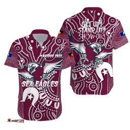 Sea Eagles Rugby NAIDOC Aboriginal Hawaiian Shirt
