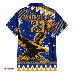 Custom Eagles Football Hawaiian Shirt Christmas Vibe