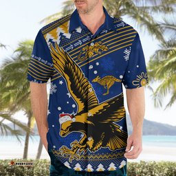 Custom Eagles Football Hawaiian Shirt Christmas Vibe