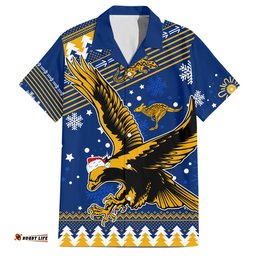 Custom Eagles Football Hawaiian Shirt Christmas Vibe