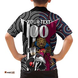 Custom AFL Magpies Combine Lions Hawaiian Shirt Together Go Champions