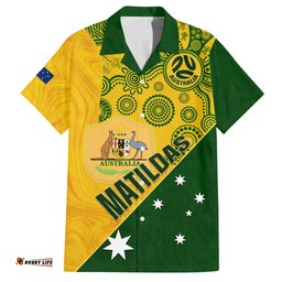 Matildas Soccer Hawaiian Shirt Australian Indigenous National Color