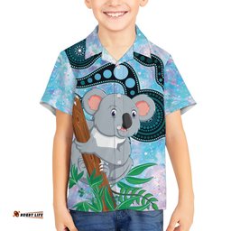 Australia Opal Koala Hawaiian Shirt Aussie Aboriginal Art
