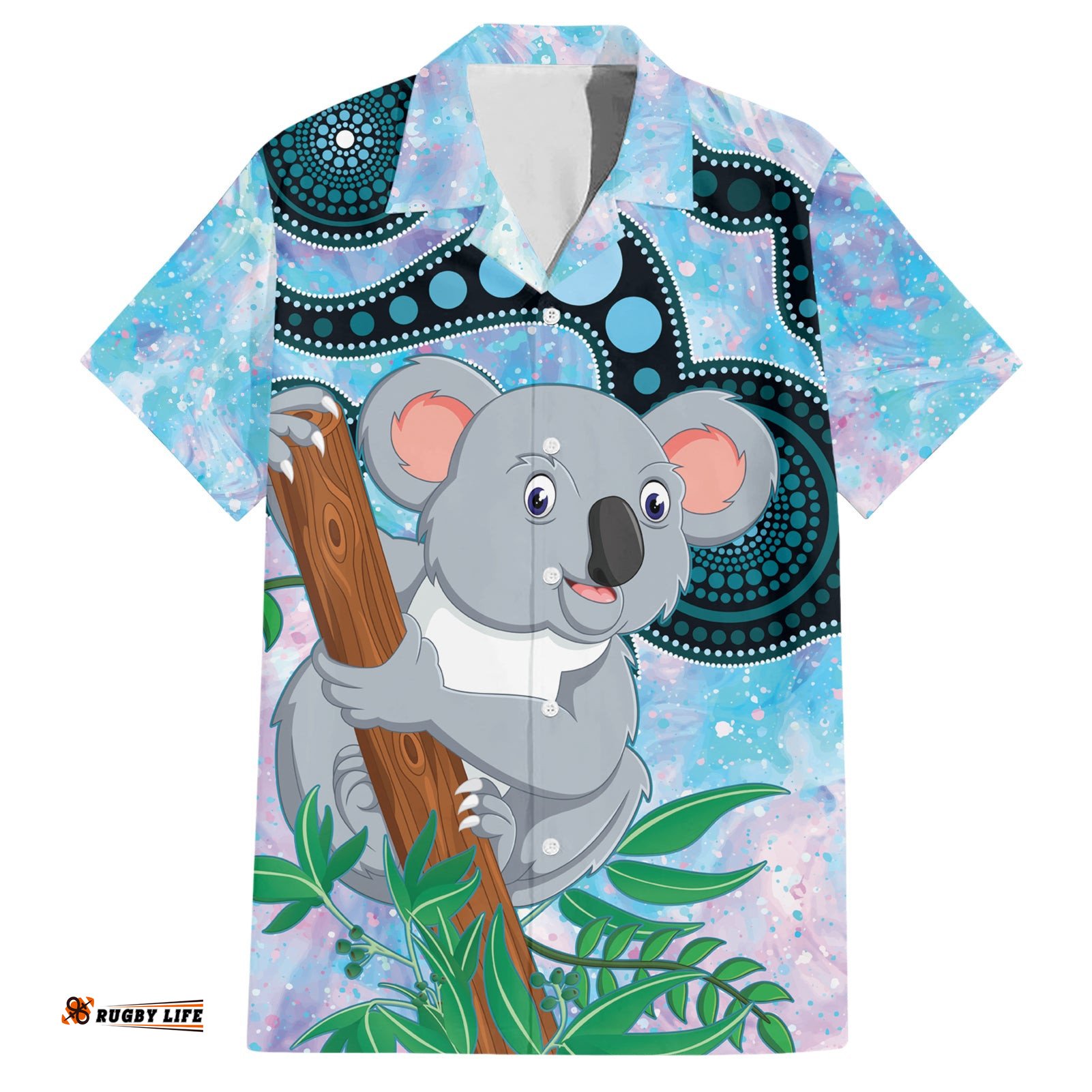 Australia Opal Koala Hawaiian Shirt Aussie Aboriginal Art