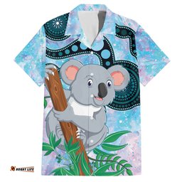 Australia Opal Koala Hawaiian Shirt Aussie Aboriginal Art
