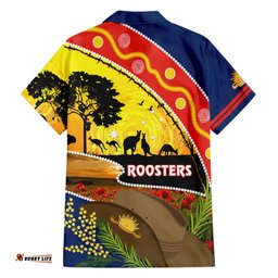 Roosters ANZAC Day Hawaiian Shirt Rosemary Starring Night Style