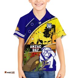 Bulldogs ANZAC Day Hawaiian Shirt Rosemary Starring Night Style