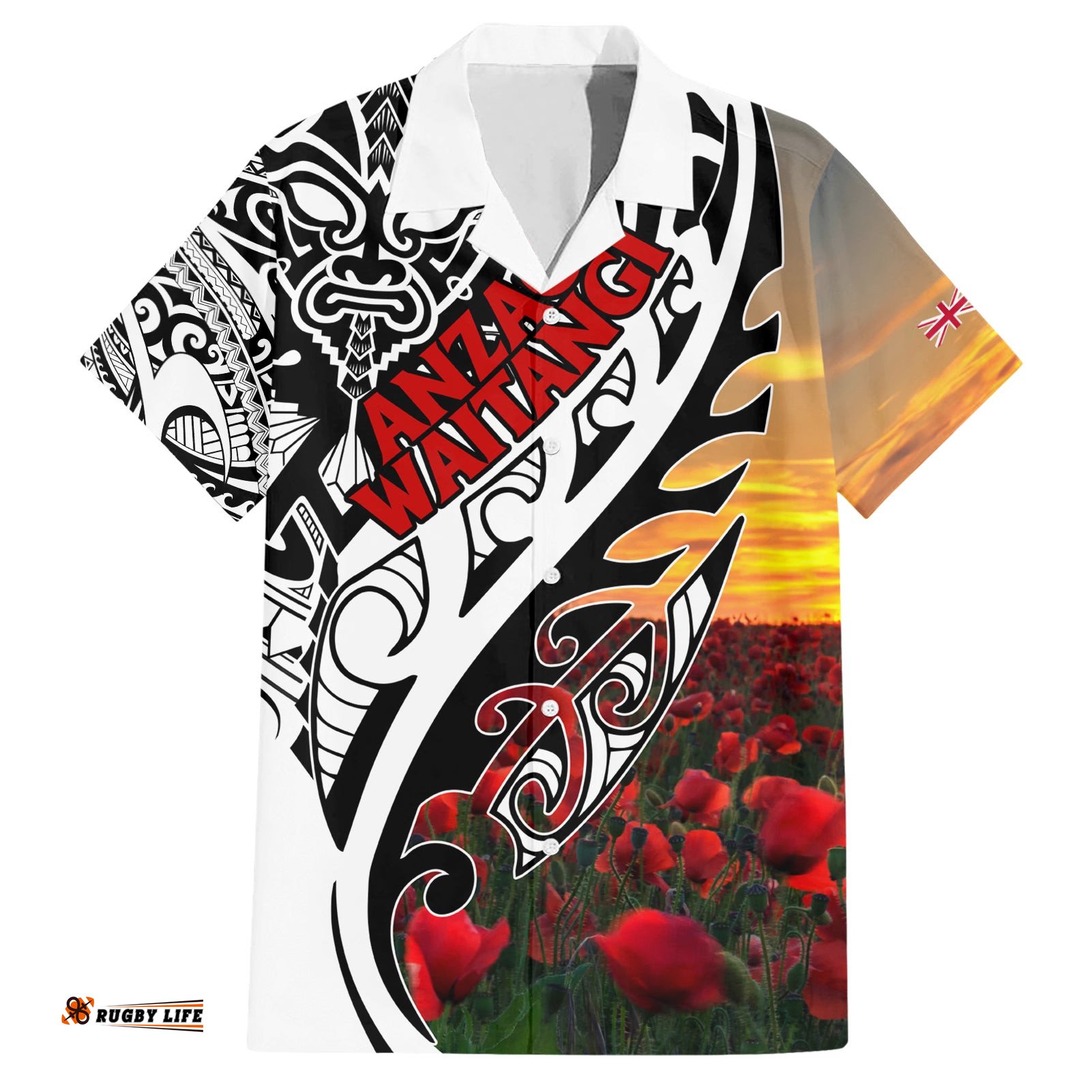 Personalised New Zealand Waitangi and ANZAC day Hawaiian Shirt