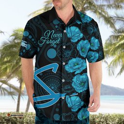 Strikers Cricket Never Forget Custom Hawaiian Shirt ANZAC Day with Poppy Aboriginal