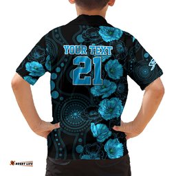 Strikers Cricket Never Forget Custom Hawaiian Shirt ANZAC Day with Poppy Aboriginal