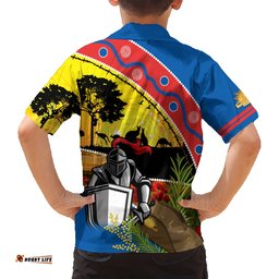 Knights Rugby ANZAC Day Hawaiian Shirt Novocastrians Mascot Rosemary Starry Night