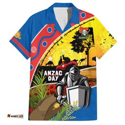 Knights Rugby ANZAC Day Hawaiian Shirt Novocastrians Mascot Rosemary Starry Night