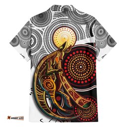 Aboriginal Kangaroo Pattern Dot Art Hawaiian Shirt