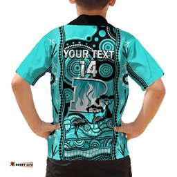 Custom Brisbane Heat Cricket Hawaiian Shirt Happy Australia Day Aboriginal Art