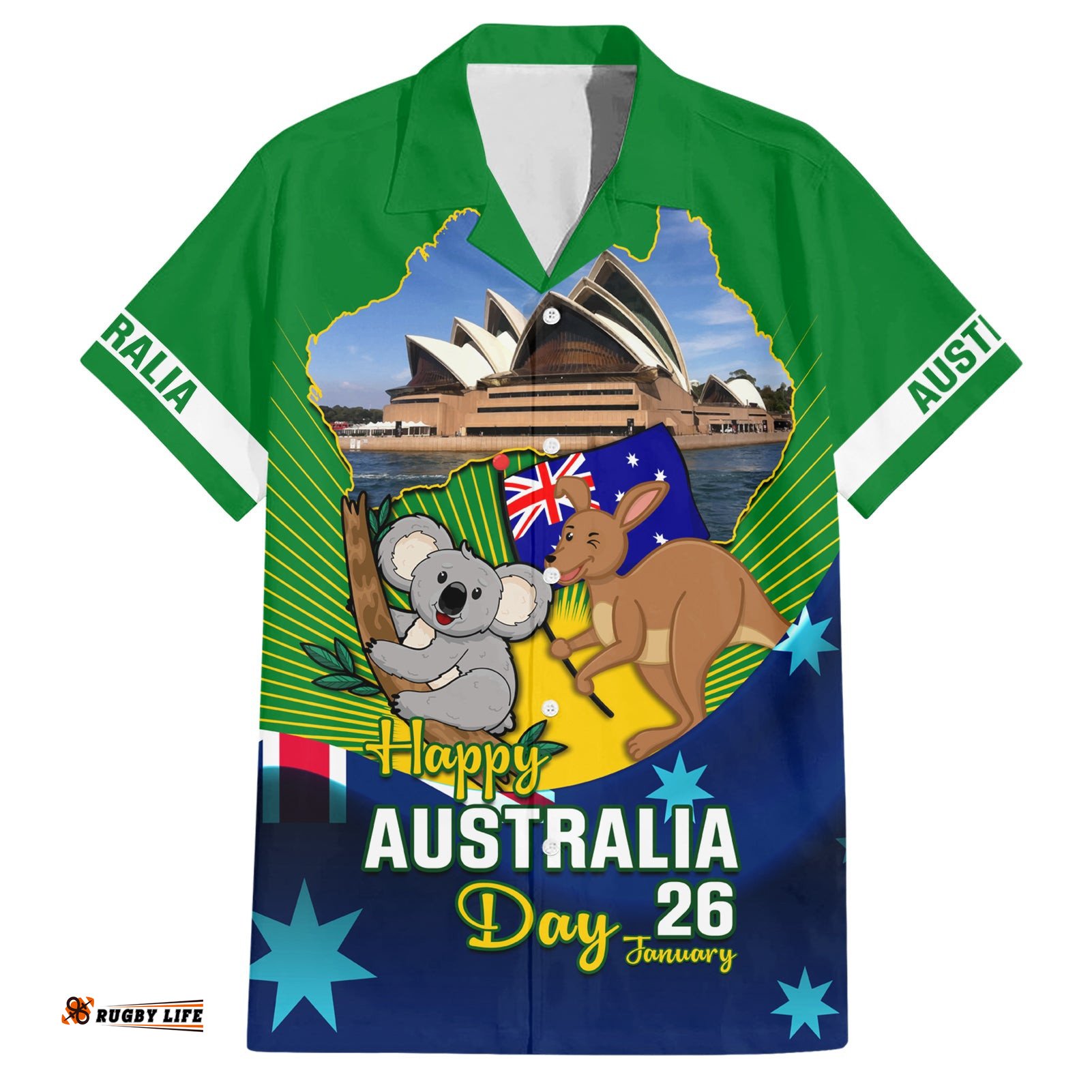 Australia Day Hawaiian Shirt 2024 Proud To Be Australian National Color
