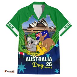 Australia Day Hawaiian Shirt 2024 Proud To Be Australian National Color
