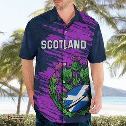 Custom Scotland Rugby Hawaiian Shirt 2024 Six Nations Go Scottish Thistle