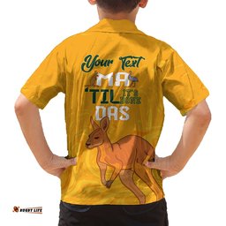 Personalised Matildas Australia Day Hawaiian Shirt Proud To Be Tillies Gold Version
