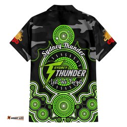 Sydney Thunder ANZAC 2024 Hawaiian Shirt Lest We Forget Poppy Mix Camouflage