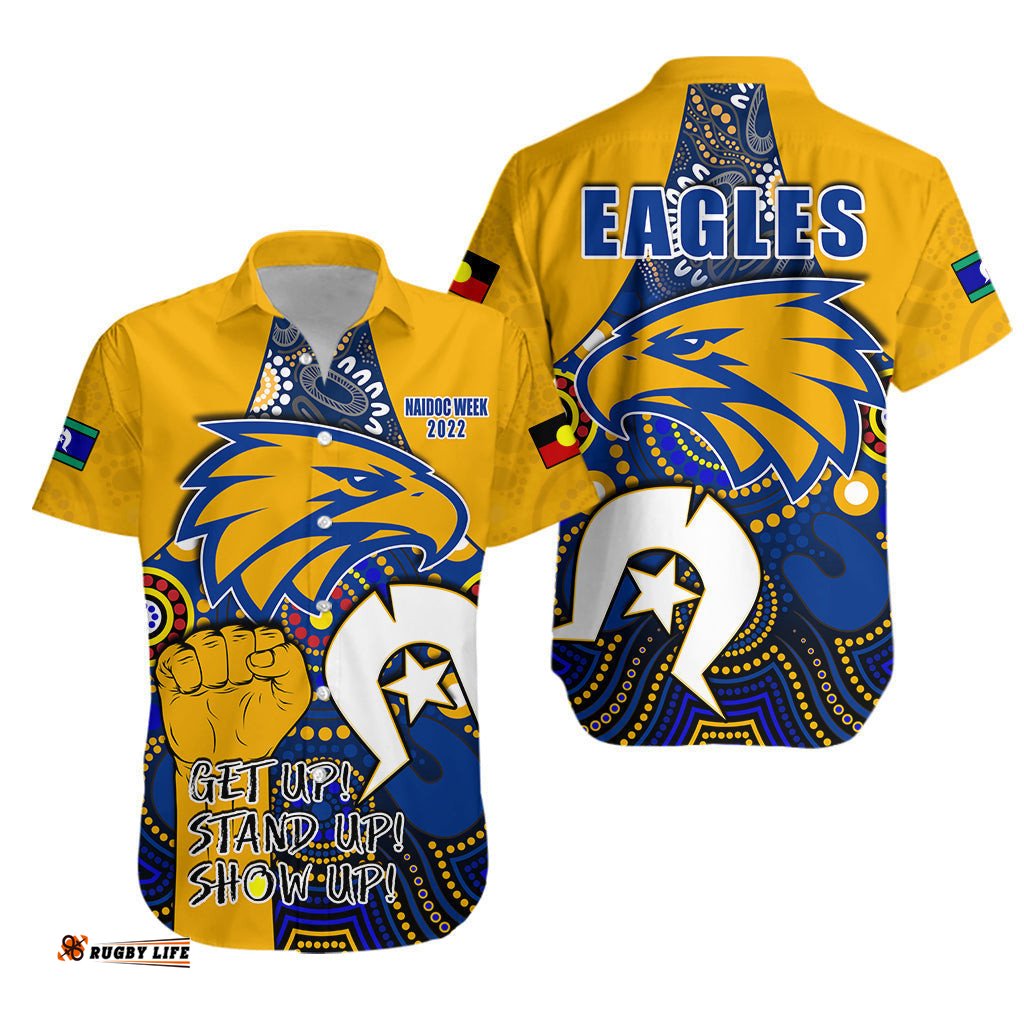 Eagles Football NAIDOC Hawaiian Shirt West Coast Aboriginal