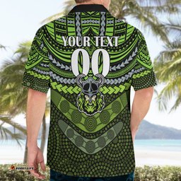 Custom Raiders Rugby Hawaiian Shirt Polynesian and Aboriginal Special Version